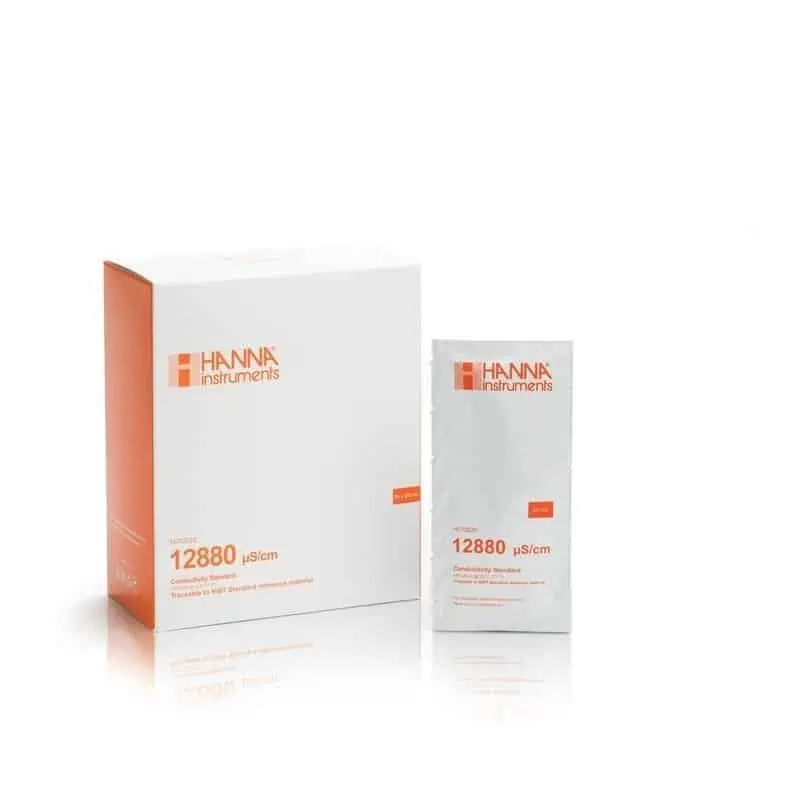 Hanna Calibration Fluid 12880 µS/cm - 25 bags of 20 ml HI70030P